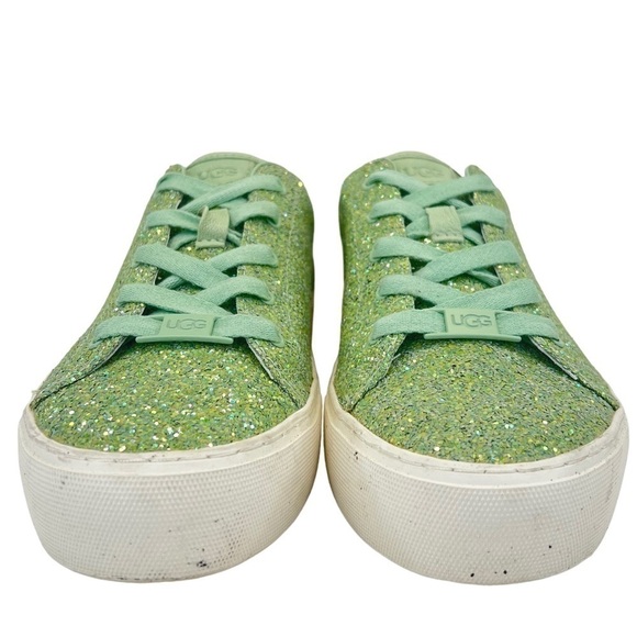 UGG Zilo Platform Women's Green Glitter Sneakers - Picture 8 of 16